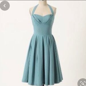 Anthropologie Girls from Savoy Halter Pinup Vintage Style Dress
